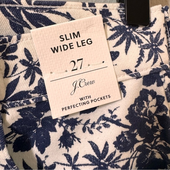 NWT J. Crew Slim Wide-Leg Jean in Floral Toile Print Size 27 - Picture 12 of 12